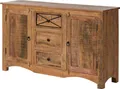 MASSIVMOEBEL24 Sideboard Akazie 150x38x85 natur versiegelt NATURE OF SPIRIT #205