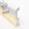 Inspirum LED Sockelleiste Weiß LCL-16, 100x18x1000 mm, Preis pro Meter, Fußleiste für LED Streifen & Indirekte Beleuchtung, Stoßfest & Wasserfest