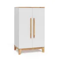 VitaliSpa Kinderkleiderschrank Malia, Weiß/Artisan, 70 x 120 cm, zur Aufbewahrung von Kinderkleidung und kombinierbar