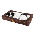 FERPLAST Tappetino per Cani - Cuccia Ortopedica per Cani Grande - Materassino per Cani - Impermeabile e Antigraffio - Cuccia per Cani Morbida - Polo, 95 x 60 x h 8 CM, MARRONE