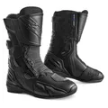 SHIMA Tenex WP Motorrad Schuhe Herren Leder Wasserdicht Atop Motorradstiefel Protektoren Stiefel Rutschfeste Sohle Knöchelstütze Seitlicher Bikerboots (Männer Wasserdicht, Schwarz, 45)