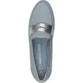 MARCO TOZZI Damen Slipper Penny Loafer aus weichem Stoff 2-24229-44, Größe:37 EU, Farbe:Blau - Blau - 37