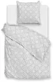 Bettwäsche ZO HOME "Piastrella", crystal, weiß, B/L: 135cm x 200cm, 1 Stk., 1 Stk., Perkal, B/L: 80cm x 80cm, 2