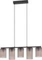 EGLO LED 5-flammige elegante Hängeleuchte COLOMERA 80cm aus Metall und Rauchglas