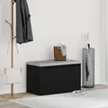 vidaXL Flurbank Schwarz Eiche 80x40x45 cm Holzwerkstoff