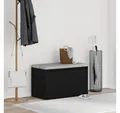 vidaXL Sitzbank, Flurbank Schwarz Eichen-Optik 80 x 40 x 45 cm Holzwerkstoff