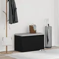 Bank Schwarz Eiche 80x40x45 cm aus Spanplatte