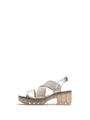Fly London Damen TAJI502FLY Sandal, Silver, 37 EU