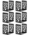 Buchstütze, Buchstützen, Book Holder CD Kinder Metall, Bücher Halter für Regal, Ordnerhalter DVD Unsichtbares Bücherregal, Bookends Buchstopper, Buchhalterung Buch Halter (6 Pair, Schwarz)