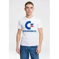 LOGOSHIRT T-Shirt Commodore C64 Logo mit Commodore-Logo weiß M