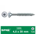 SPAX Spanplattenschraube Spax Senkkopf TX Wirox 4,5x30 mm 1000 Stück/Box