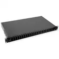 VALUE 19"-Spleißbox leer 1 HE, 24x SC DX / LC 4-fach Glasfaserkabel, ausziehbar schwarz