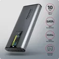AXAGON EEM2-SD2 USB-C 10Gbps - M.2 NVMe & SATA SSD DISPLAY box