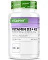 vit4ever Vitamin D3 20.000 I.E + Vitamin K2 200 µg MK7 Depot - 100 Tabletten - Hochdosiert - 99,7% All-Trans MK7 -Vegetarisch - Premium Qualität - Ohne unnötige Zusätze