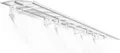 Palram - Canopia Metall Vordach Bordeaux 6690 Doppelsteg Weiß 139x671 cm