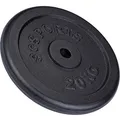 ScSPORTS 20 kg Hantelscheibe Guss, Gewicht für Langhantel- und Kurzhantel-Stangen mit 30/31 mm Bohrung