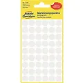 AVERY Zweckform Markierungspunkte 3145 Haftend Weiß 12 mm 5 Blatt à 54 Etiketten