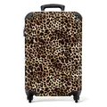NoBoringSuitcases.com® Handgepäck, Hartschalenkoffer mit TSA Schloss, Trolley, Reisekoffer, Carry on, Rollkoffer, Klein oder Mittelgroß Braun