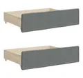 vidaXL Bett Bettschubladen 2 Stk. Dunkelgrau Holzwerkstoff und Stoff
