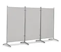 Leco Stellwand - 260x60x156cm - hellgrau - Polyester / Stahl / Kunststoff