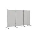 Leco Leco Sonnenschutz/ Windschutz Stellwand 3-teilig mit Stahlrohrgestell, lichtgrau
