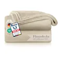 Blumtal Fleecedecke, 130 x 150 cm, beige, Oeko-TEX®-Zertifiziert, Sofadecke, Cocooning – Fleecedecke dick, flauschig, weich und warm – hohe Qualität