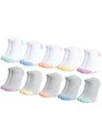 Occulto Mädchen & Jungen Sneaker Socken 10er Pack (Modell: Piccolo) 31-34 Weiß Grau