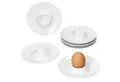 MamboCat Eierbecher 6er Set Tommy Eierbecher mit Ablage weiß Porzellan 6 Personen Brunch