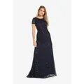 Adrianna Papell Abendkleid Scoop Back Long Dress Cocktail, Abend, Mutter der Braut, Hochzeit, Anlass blau 44