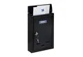 relaxdays Briefkasten mit Namensschild, schwarz