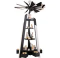 ULMIK Weihnachtspyramide 4-stöckige Pyramide Christi Geburt - schwarz-weiß (60cm) von ULMIK