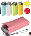 Knirps Regenschirm Damen Taschenschirm klein leicht flach Travel UV-Schutz uni