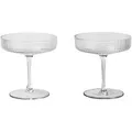 Ferm Living - Ripple Champagnerglas (2er-Set), klar