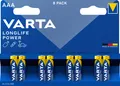 Varta Batterie Alkaline, Micro, AAA, LR03, 1.5V Longlife Power, Retail Blister (