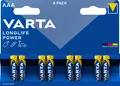 VARTA LONGLIFE Power AAA Blister 8, langlebig, 10 Jahre lagerfähig BRANDNEU