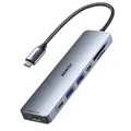 BENFEI 7-in-1 USB C Hub mit HDMI 4K@60Hz, 2 USB-A, 1 USB-C Daten, 100W Aufladung, SD/TF Kartenleser [verwicklungsfreies Silikonkabel] für MacBook Pro/Air, iPad Pro, iMac, iPhone 15 Pro/Pro Max