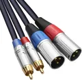 Hochwertiges Dual Cinch auf XLR Kabel für HiFi Stereo Audio - 1m