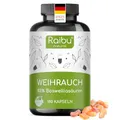 Weihrauch Kapseln hochdosiert - 2200 mg Boswellia Serrata Extrakt - 85% Boswelliasäuren - Indischer Weihrauch - 180 vegane Kapseln - nach deutschen Qualitätsstandards - Raibu