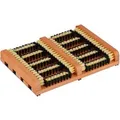 Relaxdays Schuhabstreifer Pappelholz PVC Braun Schwarz Rutschfest 5,5 cm x 36 cm x 26 cm 1,1 kg