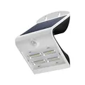 Goobay 45808 LED Solarleuchte Außenstrahler mit Bewegungsmelder Aussen / 3,2W Solar Lampe Outdoor / IP65 Gartenstrahler / Außenlampe mit Bewegungsmelder PIR Sensor / Weiß