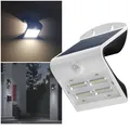 Solar Wandleuchte mit Bewegungsmelder 400lm Led Außen-Lampe Wand-Strahler IP65