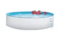Steinbach Stahlwandpool Set Nuovo – 011091 – Ø 400 x 90 cm – Runder Pool in Weiß für bis zu 10.200 l Wasserinhalt – Mit winterfester Innenfolie und zahlreichem Zubehör