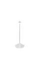 Zafferano, Pina Lampe mit Silberfarbenes Blatt, Kabellose, Wiederaufladbare Tischlampe mit Touch Control, Für den Innenbereich Geeignet, Dimmer, 2200-3000 K, Höhe 29 cm