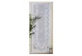 Arsvita Panneaux Blumen Mona mit Stickerei, Schlaufen, transparent, Türpanneaux 180x60cm Stangendurchzug, Voile Kurzgardine Bistrogardine