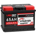 LANGZEIT Autobatterie 12V 65Ah 600A/EN Starterbatterie ersetzt Batterie 60Ah 55Ah 56Ah 58Ah 61Ah 62Ah 63Ah 64Ah