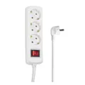 Hama Steckdosenleiste 3-Fach (Mehrfachsteckdose mit Save Energy-Schalter zum Stromsparen, Steckplätze 45 Grad gedreht, Kabel 1,4m, GS geprüft, Mehrfachstecker für Home Office) weiß