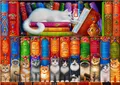 Bluebird Puzzle Katzen Bücherregal Puzzle - 1000 Teile Puzzlespaß