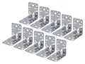 Alberts 10x Schwerlast-Winkelverbinder Edelstahl 90x90x65mm Metallwinkel