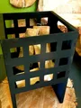 Feuerkorb in modernem Design, Eisenkorb Korb für Feuer + Lagerfeuer Quadro klein