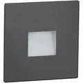 ledscom.de LED Treppenlicht/Wandeinbauleuchte FOW für innen und außen, Downlight, eckig, anthrazit, 85 x 85mm, warmweiß